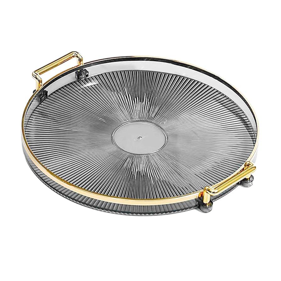 Luxury Serving Tray, with Handles Cosmetic Perfume Makeup Display Multifunction Decorative Decorative Tray, Jewelry Tray for Living Room