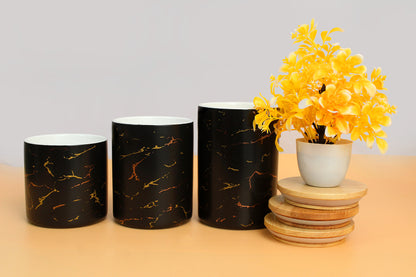 Set of 3 Ceramic jar set with Wooden lid  500ml | 750ml |1000ml Air tight container kitchen storage