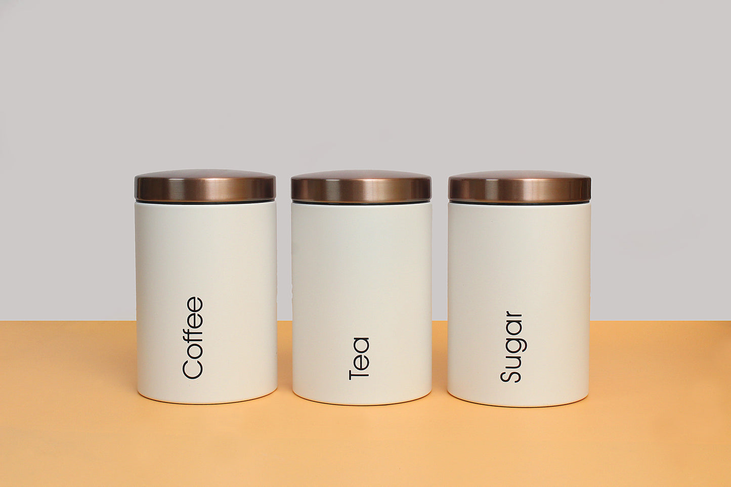 3xMetal Tea Coffee Sugar Canisters Kitchen Office Food Nut Storage Jars Pots White|Home & Garden | Kitchen, Dining & Bar | Kitchen Storage & Organization | Canisters & Jars