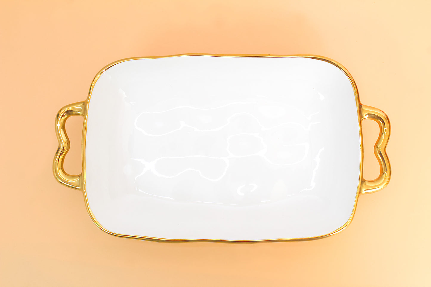 Porcelain rectangle serving platter