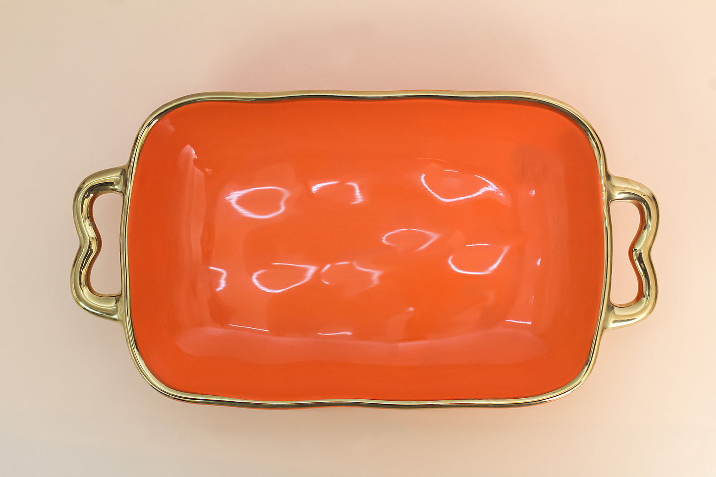 Porcelain rectangle serving platter