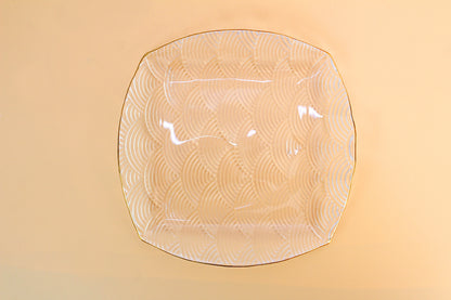 Toyo Sasaki Glass Plate Luffle Bowl