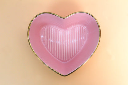 heart-shaped ceramic bowl