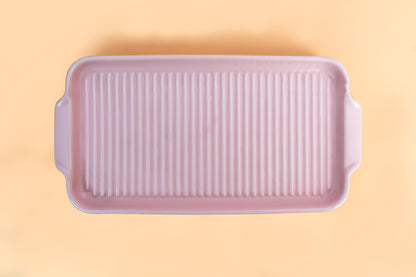 Textured serving platter/tray-set of 4(one colour each)
