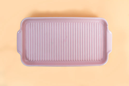 Textured serving platter/tray-set of 4(one colour each)