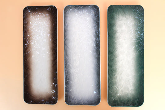 serving platter/tray-set of 3(one colour each)