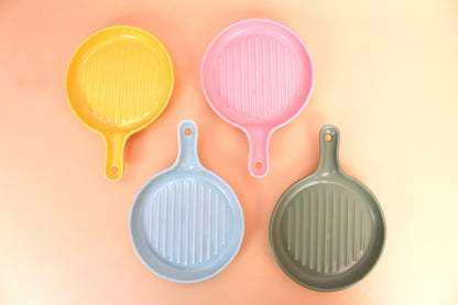 Round Grill Platter(set of 4 with one colour each)