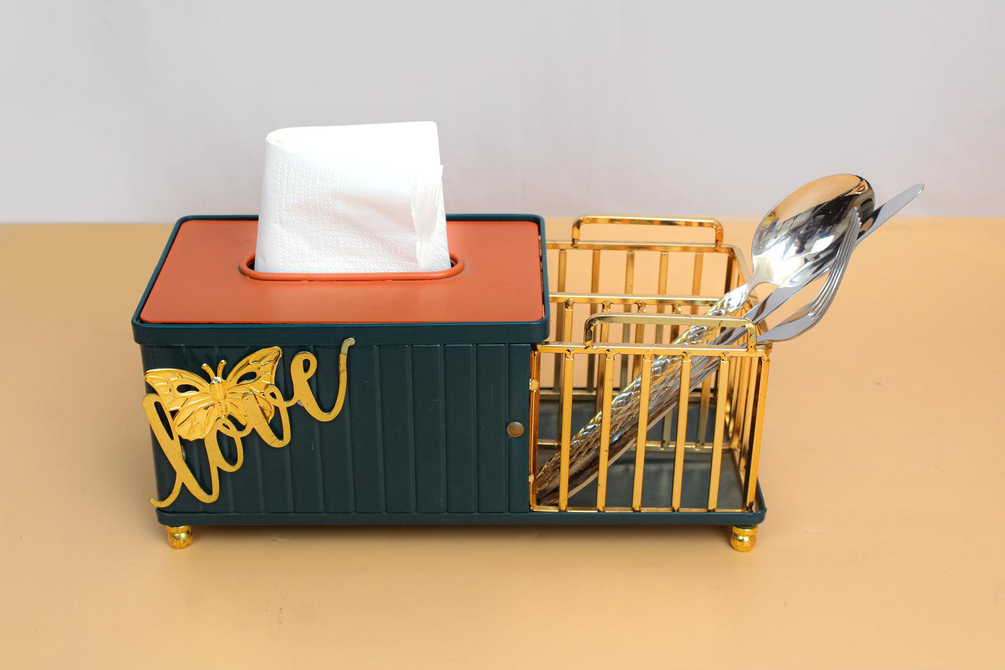 Multifunctional Tissue Box and cutlery Holder