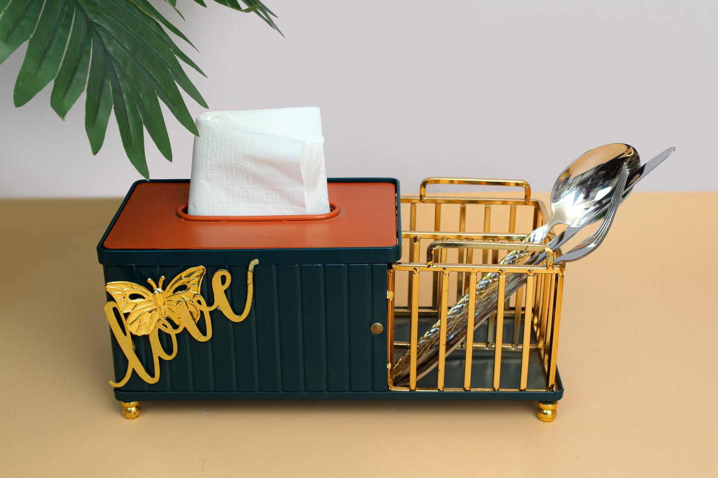 Multifunctional Tissue Box and cutlery Holder