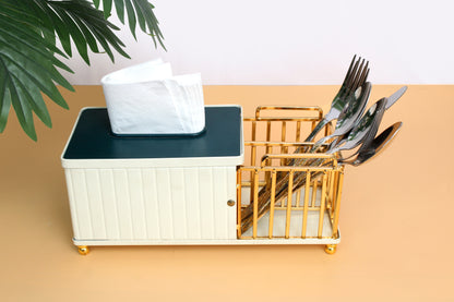 Multifunctional Tissue Box and cutlery Holder