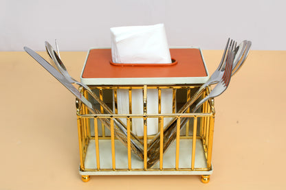 Multifunctional Tissue Box and cutlery Holder