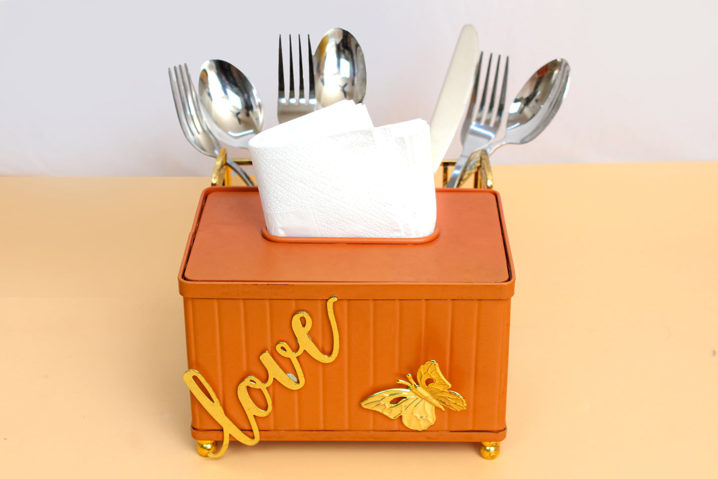 Multifunctional Tissue Box and cutlery Holder
