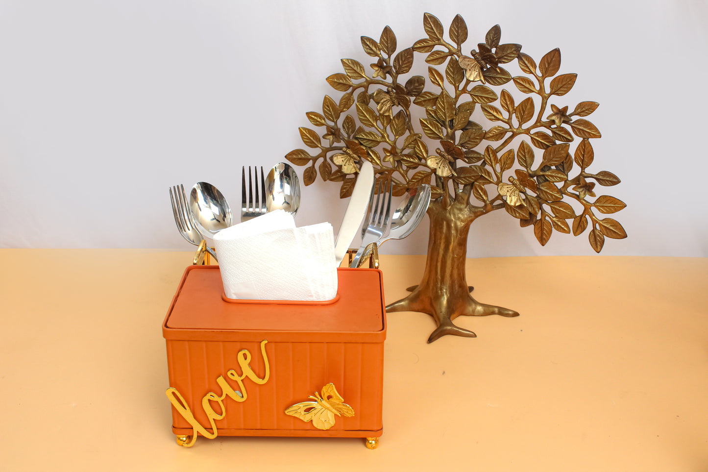 Multifunctional Tissue Box and cutlery Holder