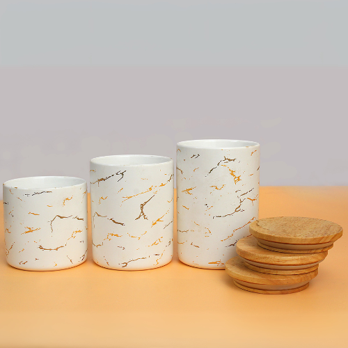 Winnie Blue Kitchen Jars With See Through Window Set Of 4 800ml