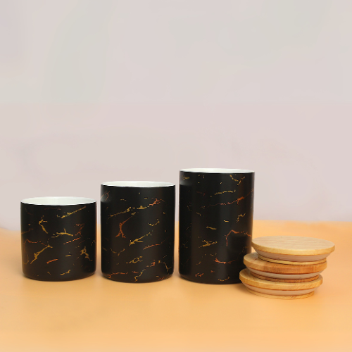 Winnie Blue Kitchen Jars With See Through Window Set Of 4 800ml