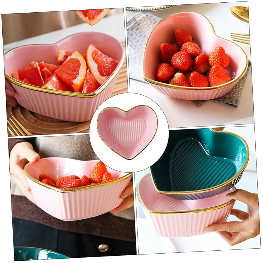 heart-shaped ceramic bowl