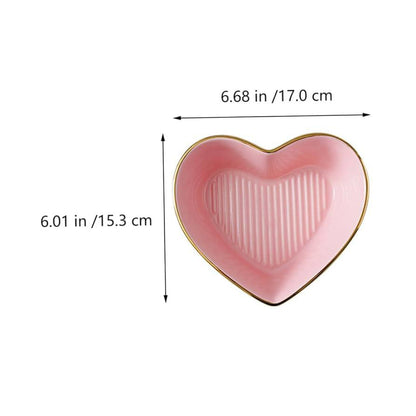 heart-shaped ceramic bowl set of 2