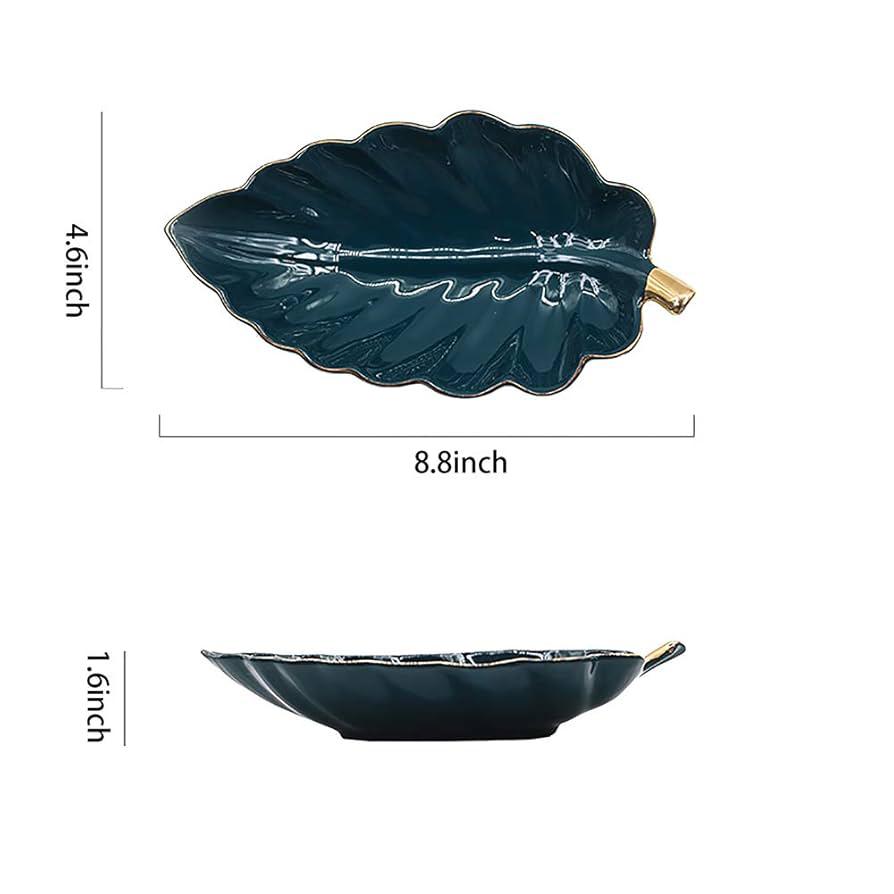 Leaf Shaped Porcelain Seasoning Dish
