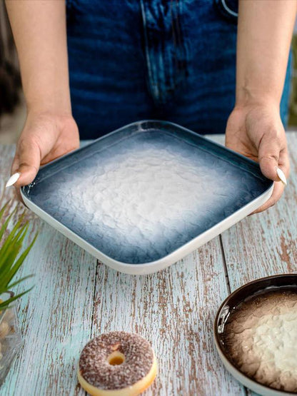 Porcelain Square Snack Plate